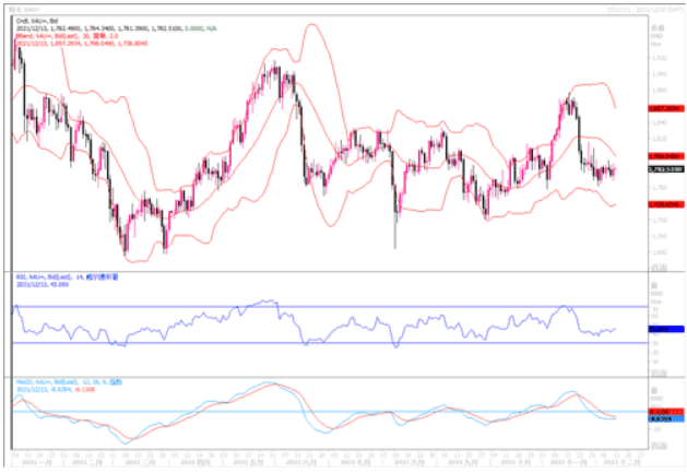 黄金市场分析：美国通胀虽创高峰 黄金仍录得小幅上涨