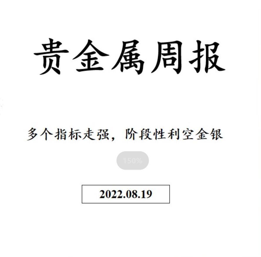三立期货贵金属周报：多个指标走强，阶段性利空金银